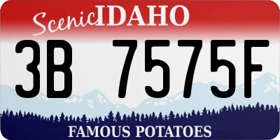 ID license plate 3B7575F