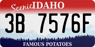 ID license plate 3B7576F