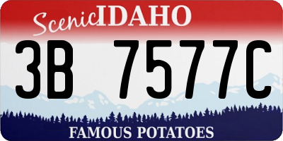 ID license plate 3B7577C