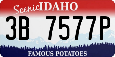 ID license plate 3B7577P