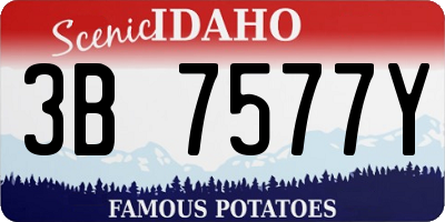 ID license plate 3B7577Y