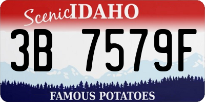 ID license plate 3B7579F