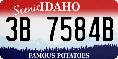 ID license plate 3B7584B