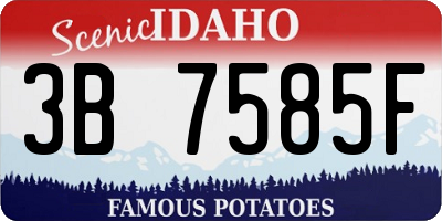 ID license plate 3B7585F
