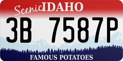 ID license plate 3B7587P