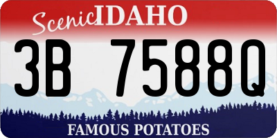 ID license plate 3B7588Q