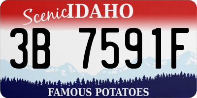 ID license plate 3B7591F