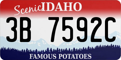 ID license plate 3B7592C