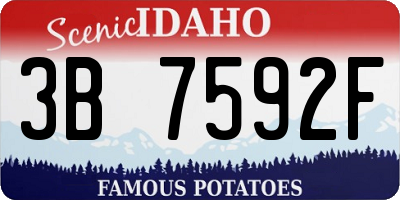ID license plate 3B7592F