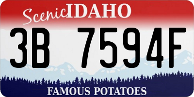 ID license plate 3B7594F