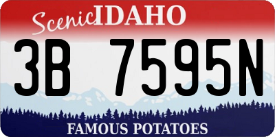 ID license plate 3B7595N