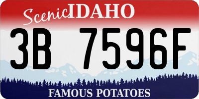 ID license plate 3B7596F