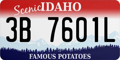 ID license plate 3B7601L