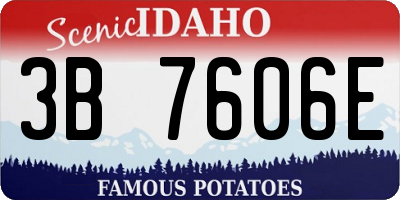 ID license plate 3B7606E