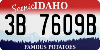 ID license plate 3B7609B