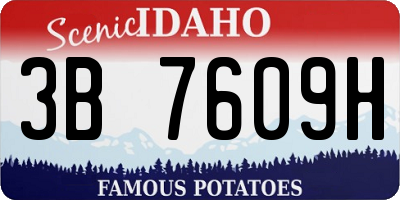 ID license plate 3B7609H