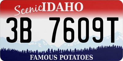 ID license plate 3B7609T
