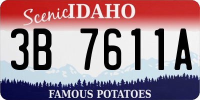 ID license plate 3B7611A