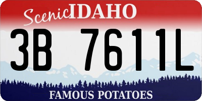ID license plate 3B7611L