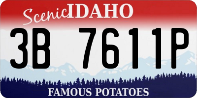 ID license plate 3B7611P