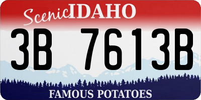 ID license plate 3B7613B
