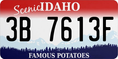 ID license plate 3B7613F
