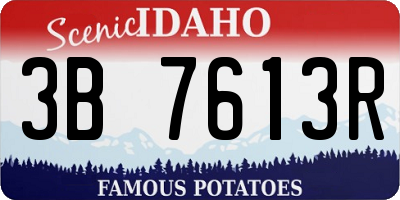 ID license plate 3B7613R