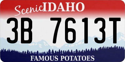ID license plate 3B7613T