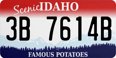 ID license plate 3B7614B