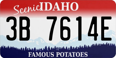 ID license plate 3B7614E