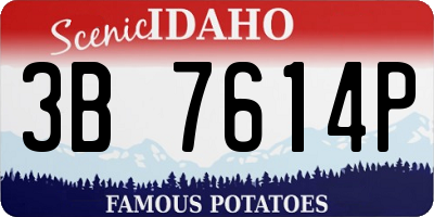 ID license plate 3B7614P