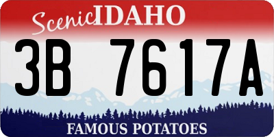 ID license plate 3B7617A