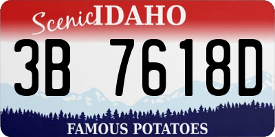 ID license plate 3B7618D