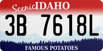ID license plate 3B7618L