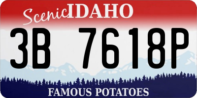 ID license plate 3B7618P