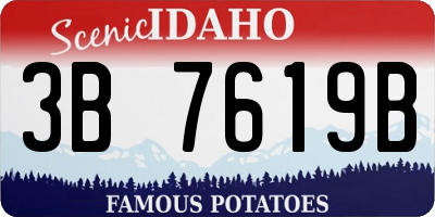 ID license plate 3B7619B