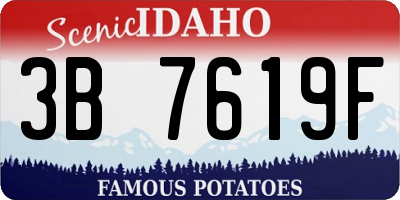 ID license plate 3B7619F