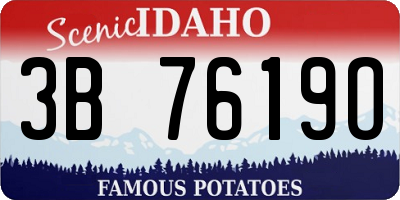 ID license plate 3B7619O