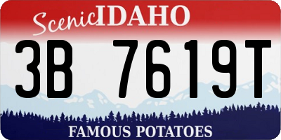 ID license plate 3B7619T