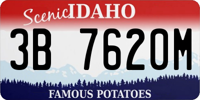 ID license plate 3B7620M