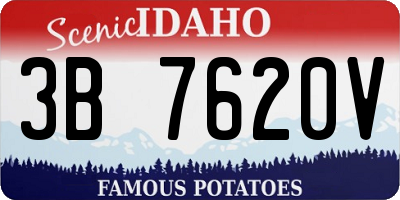 ID license plate 3B7620V