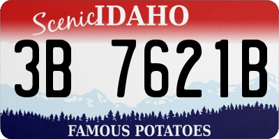 ID license plate 3B7621B