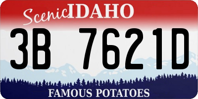ID license plate 3B7621D