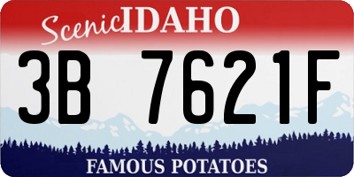 ID license plate 3B7621F