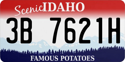 ID license plate 3B7621H