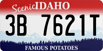 ID license plate 3B7621T