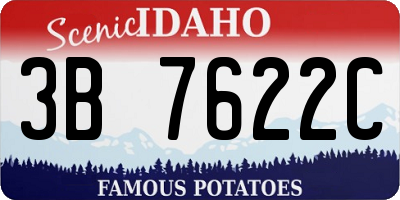 ID license plate 3B7622C