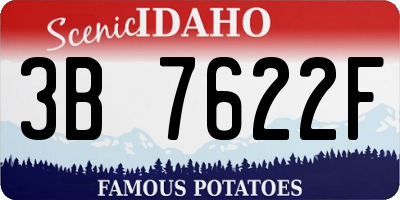 ID license plate 3B7622F