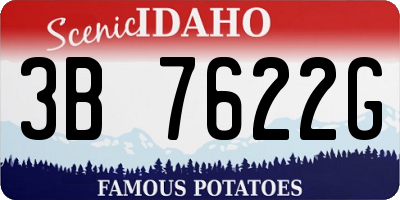 ID license plate 3B7622G
