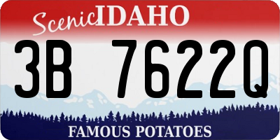 ID license plate 3B7622Q